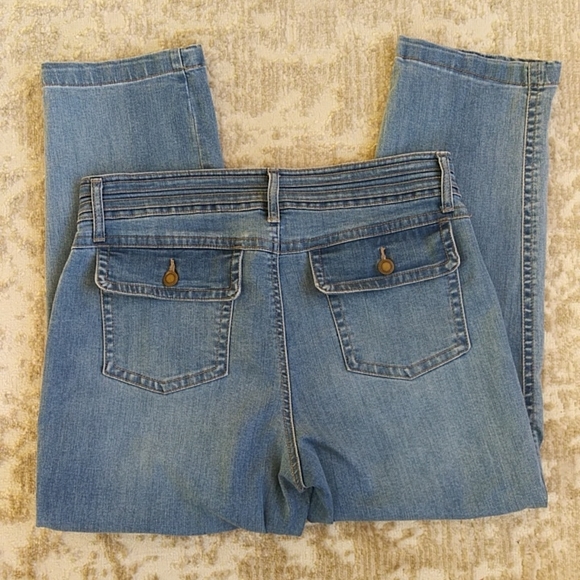 One 5 One Five Pocket Denim Ankle Cropped Jeans 12 Blue - Picture 10 of 16